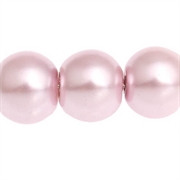 Glasperler - Voksperler. 8 mm. Rosa. 1 streng